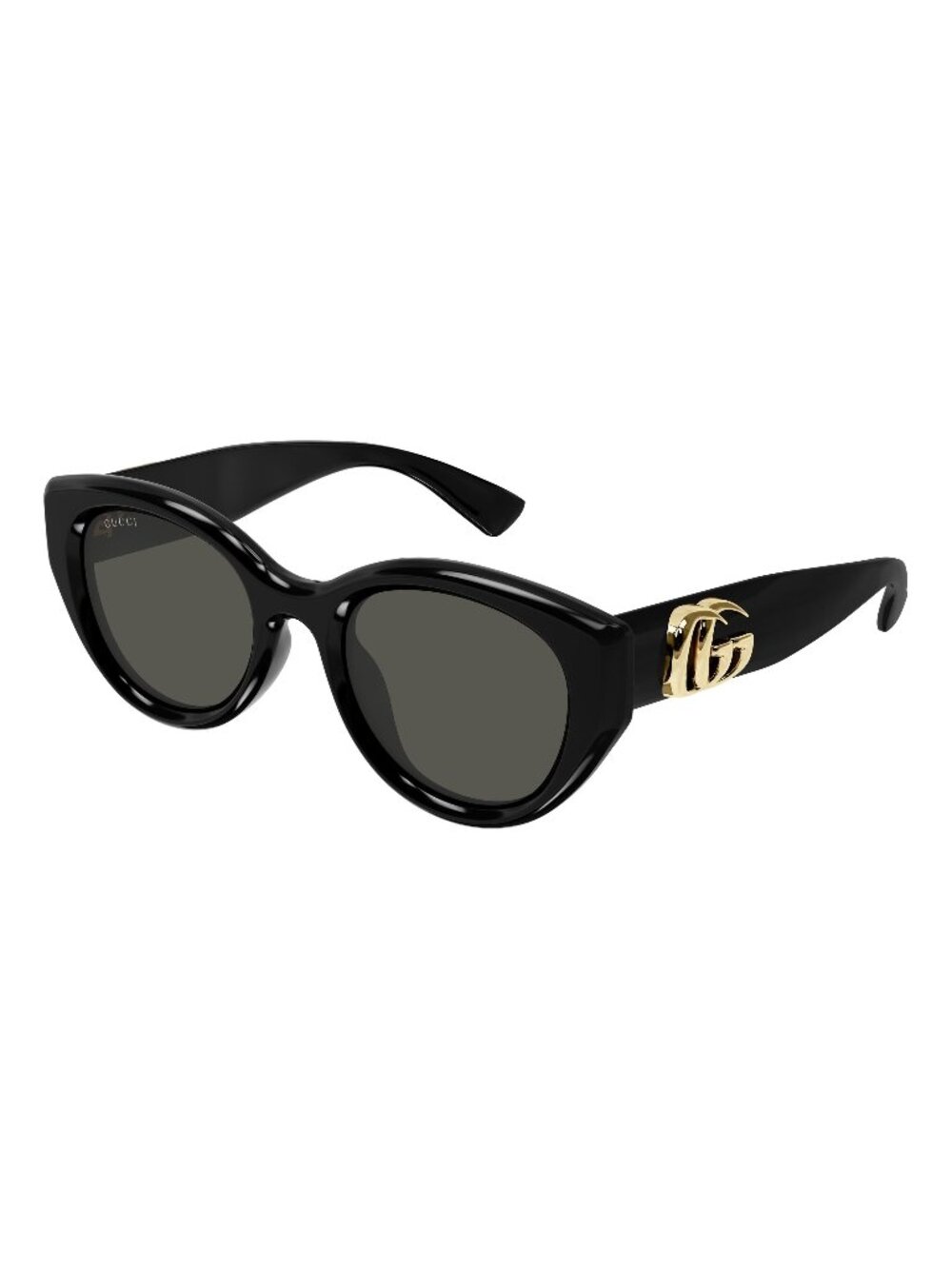 New Gucci Women's Sunglasses Black Grey Lens Injected Frame GG1976SK 001 52
